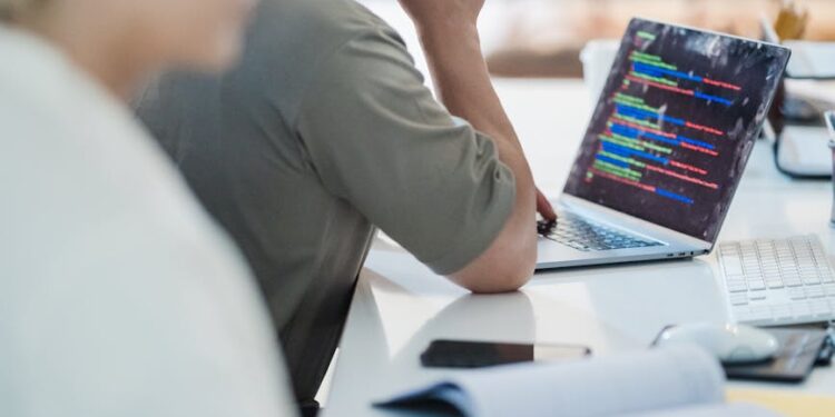 Developers collaborate over Zcash code with a blurred governance document in the background.