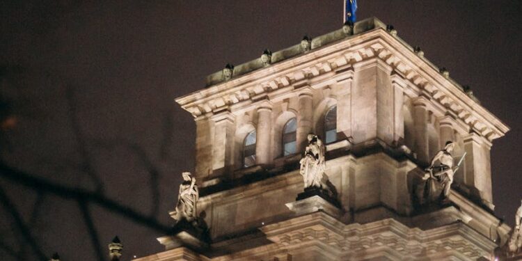 Federal Reserve building with scaffolding, symbolizing renovation and regulatory scrutiny.
