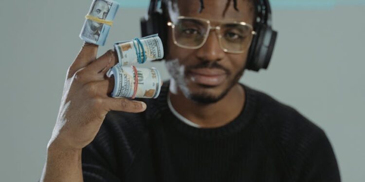 Tokenized credit card debt displayed with digital currency symbols and financial graphs.