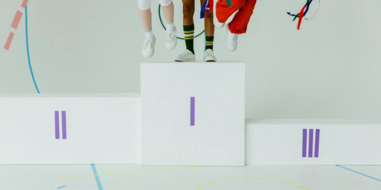 T3 FCU team celebrating a blockchain regulation achievement with certificates and awards.