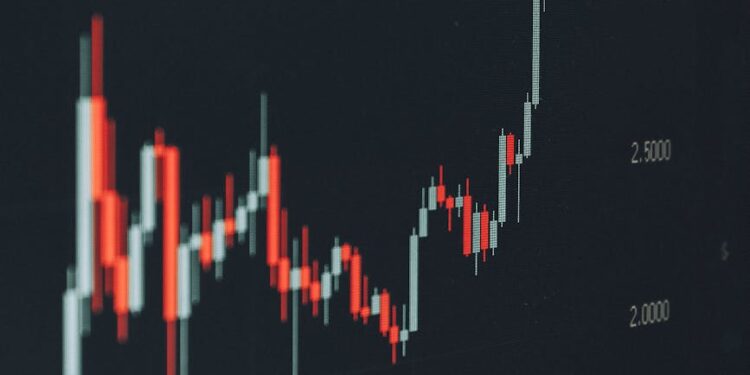 A financial executive presenting charts related to DeFi growth and investment opportunities.