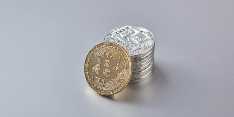 Institutional investors discussing digital asset strategies at a finance conference.