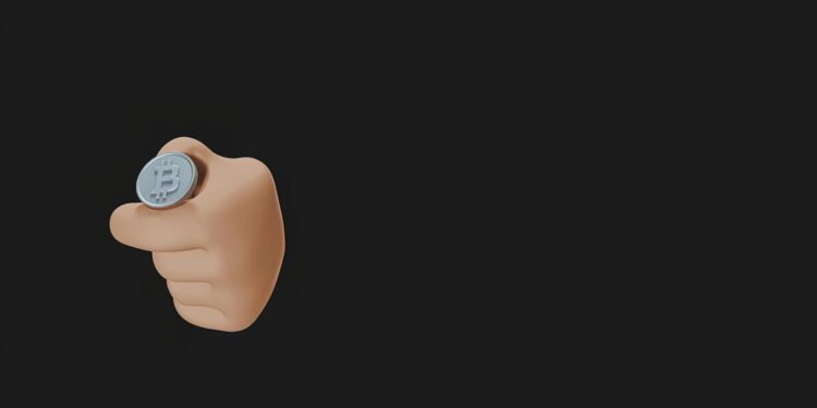 A digital illustration of cryptocurrency coins with a supply cap and declining rewards graph.