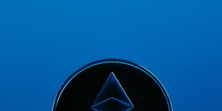 A digital graphic showing Ethereum's logo with speed indicators and bridge connection imagery.