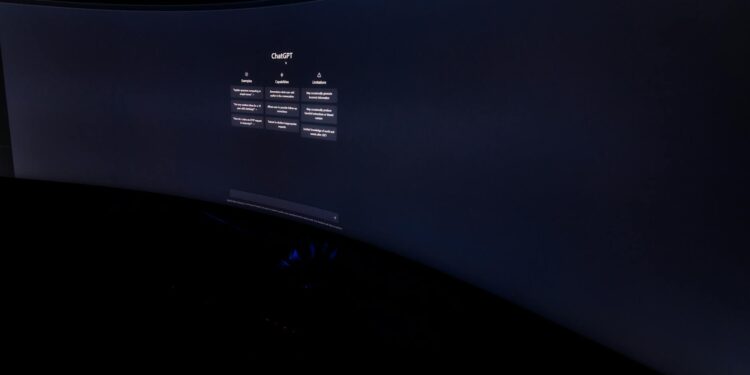 A computer screen displaying the ChatGPT interface with updated features and accuracy metrics.
