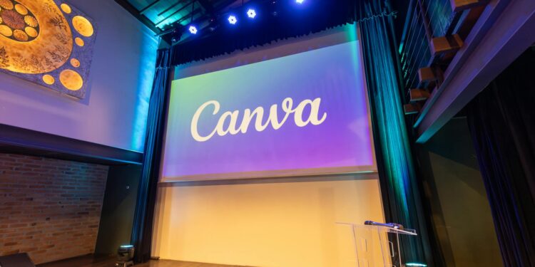 Crowd disperses at a Dubai conference venue, empty booths display cryptocurrency logos.