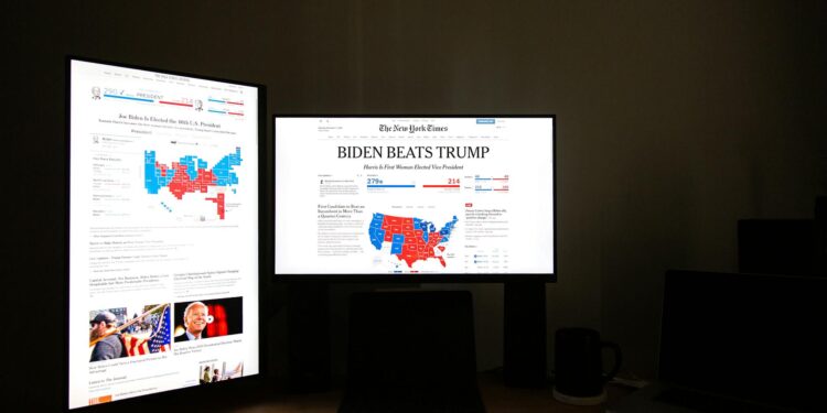 Candidates celebrating victory with supporters at a congressional primary election event.