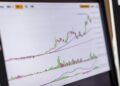 Graph showing rising Bitcoin ETF inflows alongside increasing institutional investment trends.