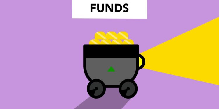 Tron logo surrounded by AI and finance graphics representing fund growth.