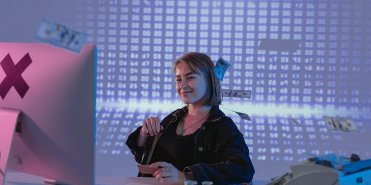 A hacker's graphic showcasing cryptocurrency theft and digital currency symbols.