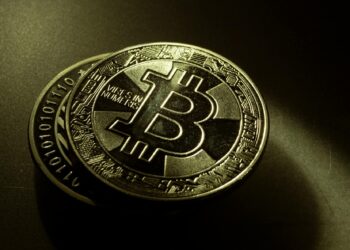 European banks and crypto assets interconnected through a blockchain network visualization.