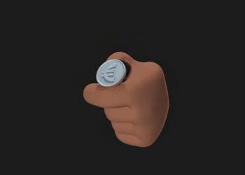 A graphic depicting a banned symbol over digital currency and AI-generated war videos.