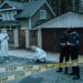 Police conducting an operation related to crypto kidnappings, with evidence bags and suspects.