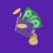 Graphical representation of Solana coins with a Marinade logo and staking concept.