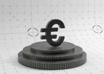 Graphic illustrating the EURAU Euro stablecoin on the Solana blockchain with digital currency icons.