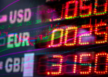 Washington D.C. skyline with a stock market screen overlay, symbolizing finance regulations.