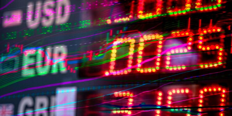 Washington D.C. skyline with a stock market screen overlay, symbolizing finance regulations.