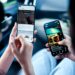 Person using Instagram Reels to shop with AI-enhanced social commerce features.