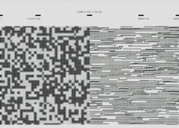 Quantum circuits and AI algorithms displayed on a digital interface illustrating NVIDIA's launch.