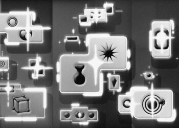 Yuga Labs logo alongside digital art representing artists and trademark symbols.