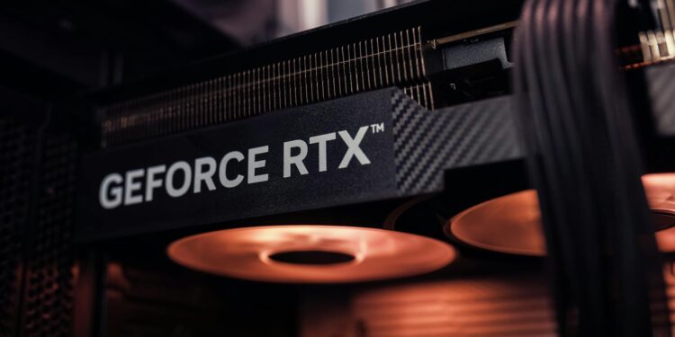 Rows of cryptocurrency mining rigs in a high-tech facility with LED lights.