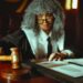 Judge in courtroom with gavel, representing legal ruling on sports betting regulations.