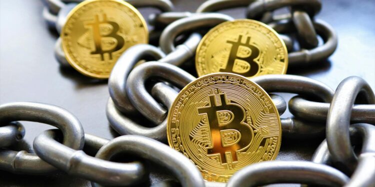 Digital illustration of cryptographic chains and hacker motifs representing cross-chain strategies.