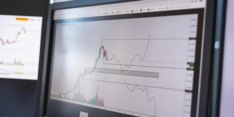 A financial graph displaying a significant rise, symbolizing Keyrock's valuation boost.