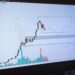 Graphic showing a declining cryptocurrency chart with Solana logo and red warning signs.