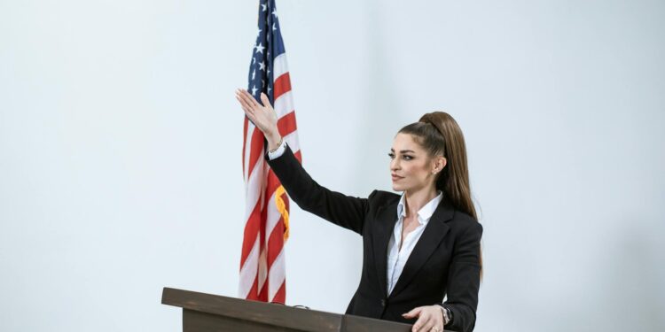 President Trump speaks at a podium, revealing the $1.5 trillion defense budget proposal.