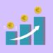 A digital illustration of the Zcash logo with a rising graph in the background, symbolizing growth.