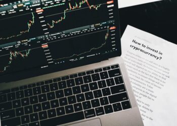 Cryptocurrency trading platforms logos with a financial graph in the background.