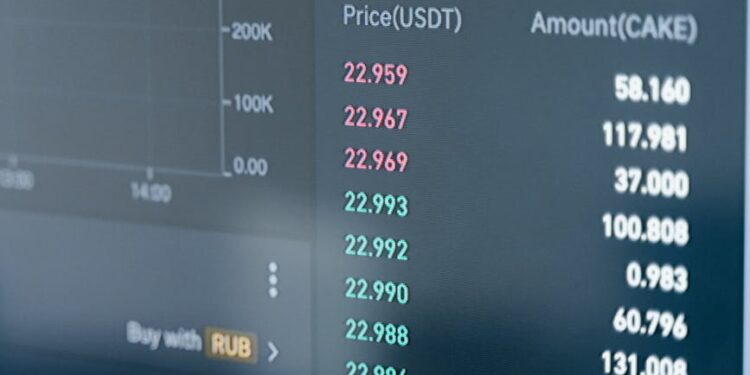 A visual representation of cryptocurrency trades and tax documents on a digital screen.