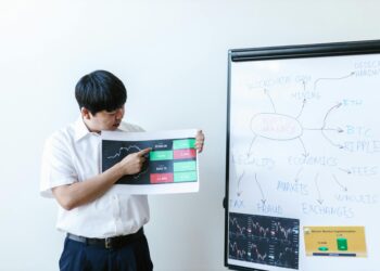 Iranian officials discuss stablecoin regulations near the Strait of Hormuz with cryptocurrency graphs.