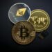 CFTC logo with a gavel and cryptocurrency symbols, highlighting regulatory actions in finance.