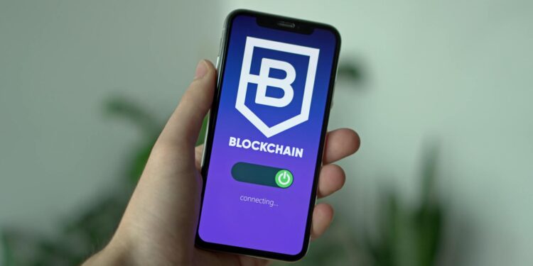 A digital illustration of a blockchain network symbolizing DeFi security measures.