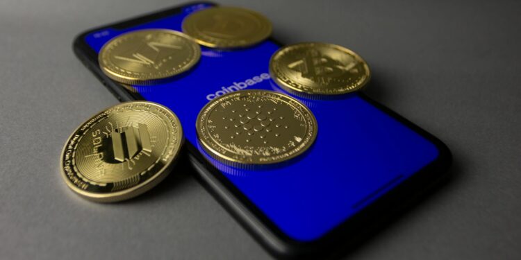 A digital wallet displaying USDC transactions with Coinbase and Nium logos in a financial context.