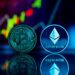 Uphold logo with a background of cryptocurrency symbols and financial charts.