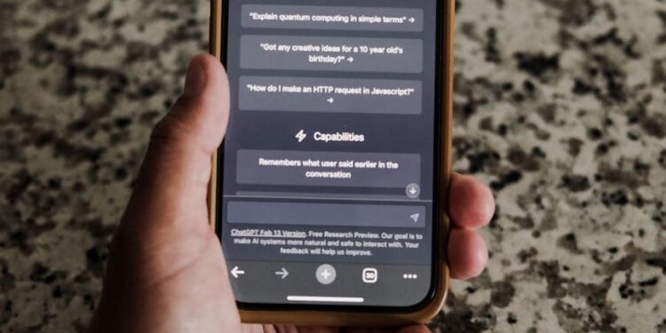 User entering security settings on a digital device with ChatGPT interface visible.