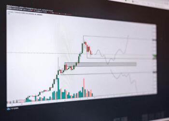 A digital representation of stablecoins with upward trends and market cap statistics.