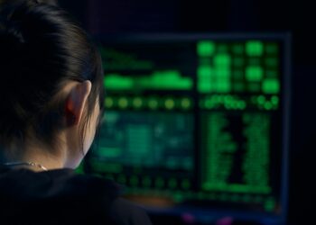 A cybersecurity analyst reviews a computer screen displaying a Linux vulnerability report.
