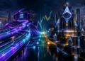 Monolithic single state machine architecture of Solana compared to Ethereum modular rollup and base layer settlement stack
